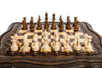 Handmade Wooden Table Chess Set with Drawers, 60 cm - photo 5