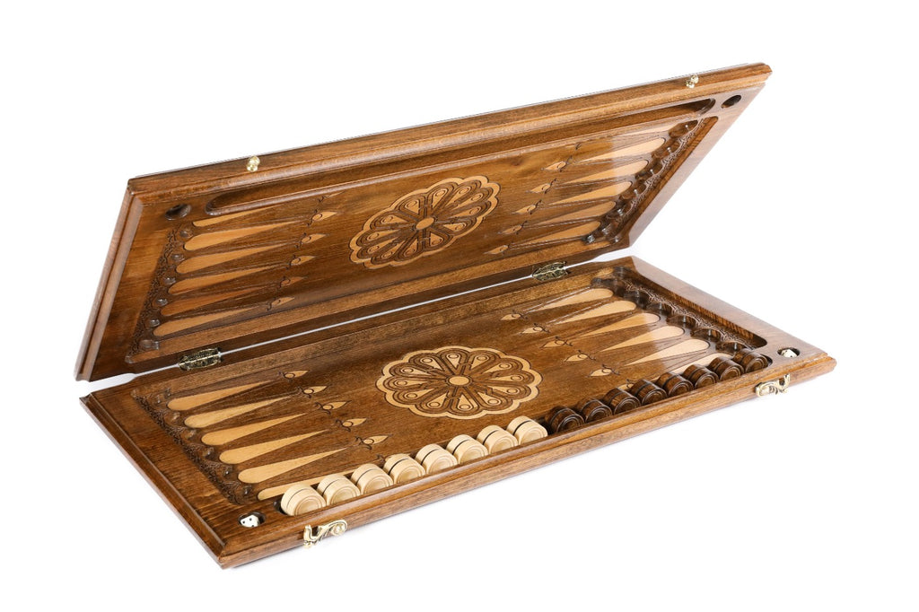 Handmade Wooden Backgammon Set, Classic Board, 60 cm - photo 5