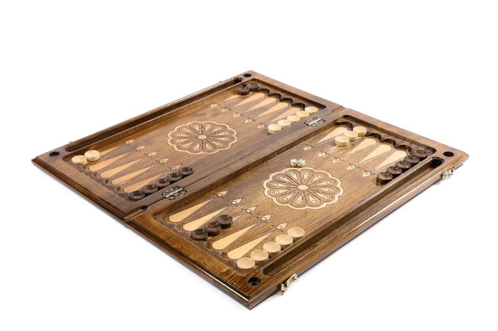 Handmade Wooden Backgammon Set, Classic Board, 60 cm - photo 3