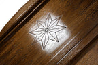 Handmade Walnut Backgammon Set with Octagram, 60 cm - photo 11