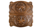 Handmade Walnut Backgammon Set with Octagram, 60 cm - photo 4