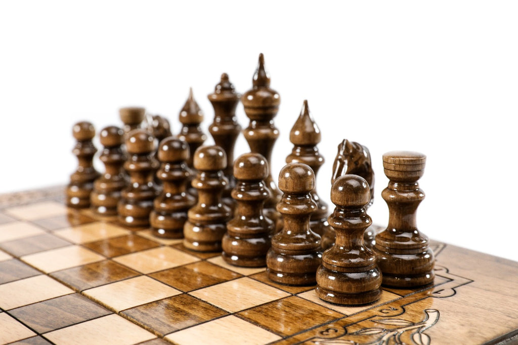 Handmade Wooden Chess Set, Classic Board, 30 cm - photo 10