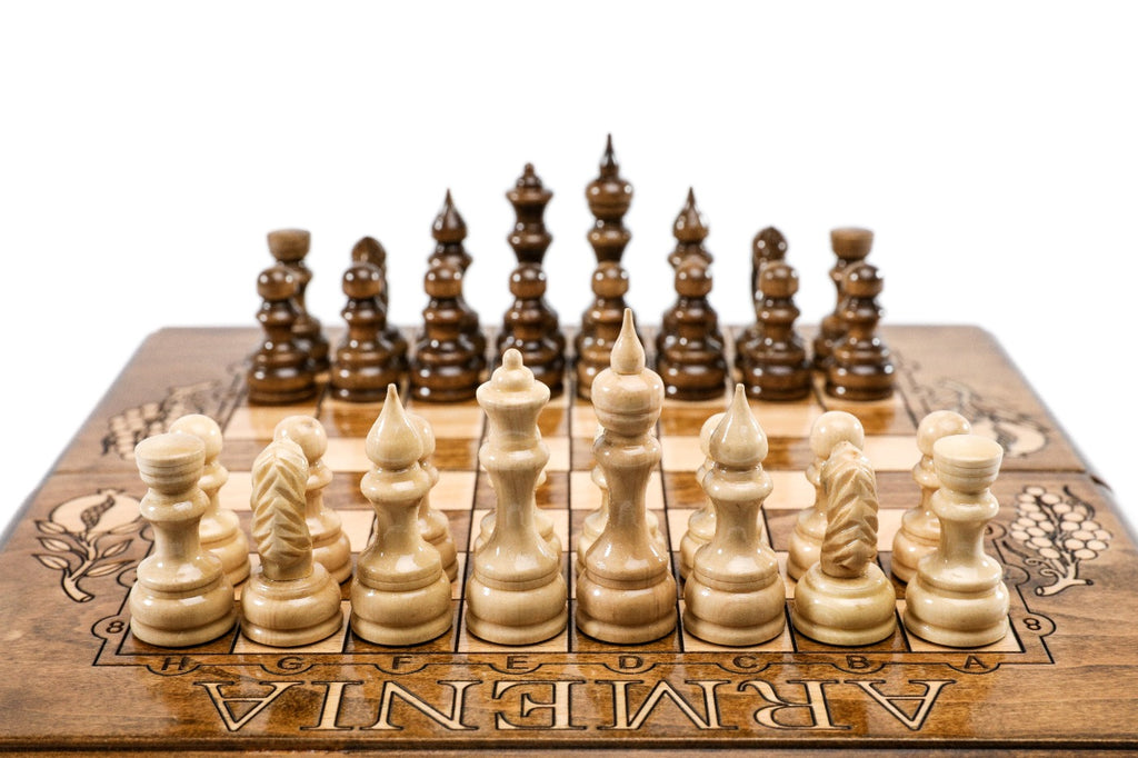 Handmade Wooden Chess Set, Classic Board, 30 cm - photo 5