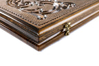 Handmade Walnut Backgammon Set with Lion, 60 cm - photo 7