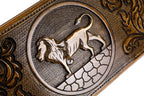 Handmade Walnut Backgammon Set with Lion, 60 cm - photo 2