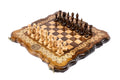 Handmade Wooden Chess and Backgammon Set with Contour Outline, 40 cm (Model 31353)
