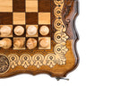 Handmade Wooden Chess and Backgammon Set with Contour Outline, 40 cm - photo 8