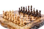 Handmade Wooden Chess and Backgammon Set with Contour Outline, 40 cm - photo 2