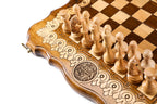 Handmade Wooden Chess and Backgammon Set with Contour Outline, 40 cm - photo 10