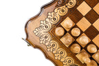 Handmade Wooden Chess and Backgammon Set with Contour Outline, 40 cm - photo 12
