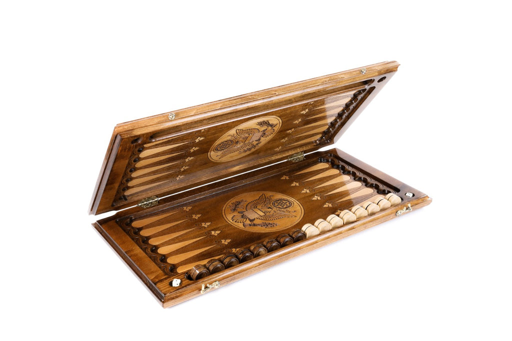 Handmade Wooden Backgammon Set with 100 Dollar Bill, 60 cm - photo 5