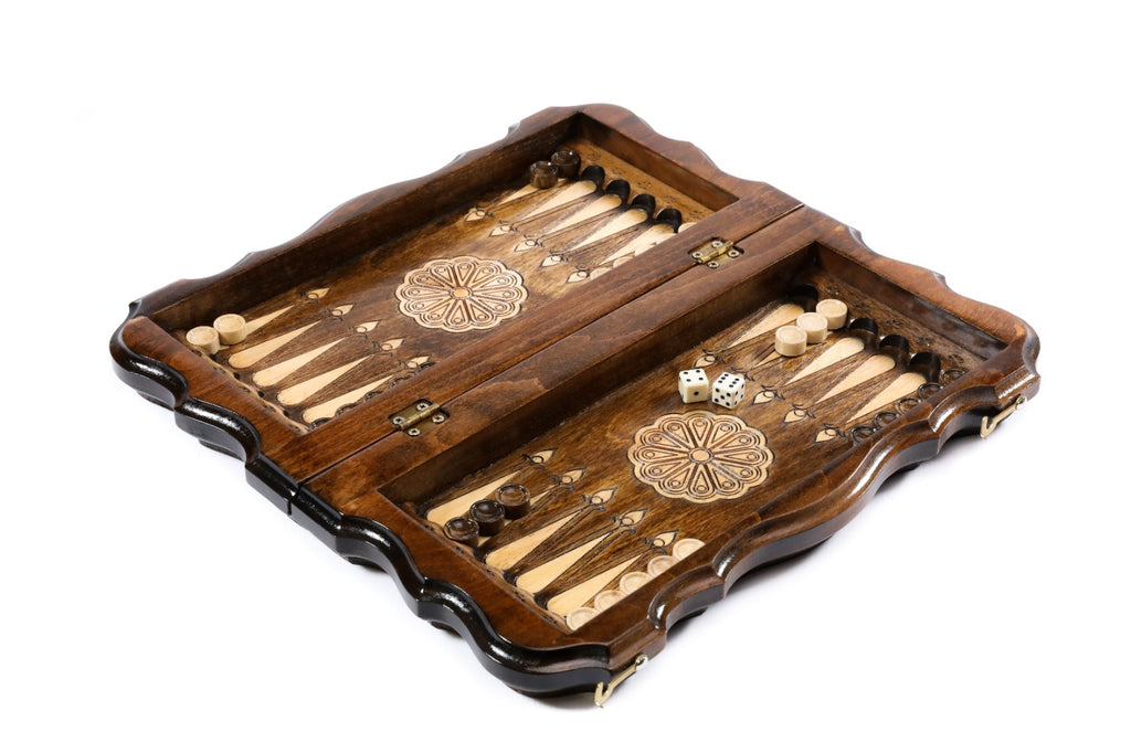 Handmade Wooden Chess and Backgammon Set with Armenian Ornament, 30 cm - photo 6