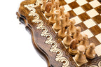 Handmade Wooden Chess and Backgammon Set with Armenian Ornament, 30 cm - photo 11