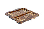 Handmade Wooden Backgammon Set with Armenian Coat of Arms and Ararat Outline, 40 cm - photo 3