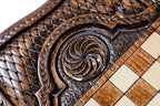 Handmade Wooden Backgammon Set with Armenian Coat of Arms and Ararat Outline, 40 cm - photo 8