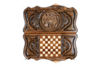 Handmade Wooden Backgammon Set with Armenian Coat of Arms and Ararat Outline, 40 cm - photo 11