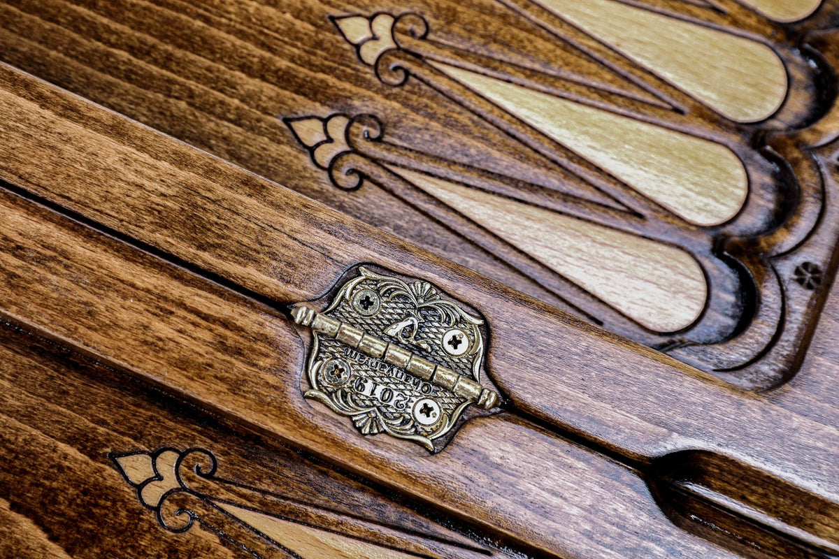 Handmade Wooden Backgammon Set with Armenian Coat of Arms and Ararat Outline, 40 cm - photo 10