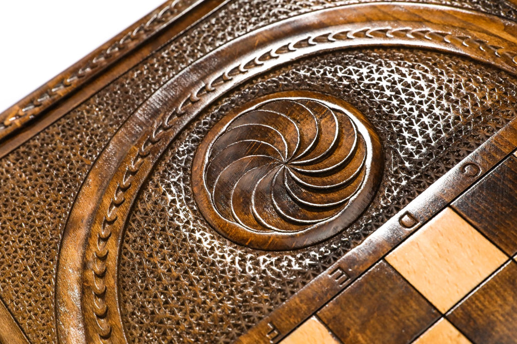 Handmade Wooden Backgammon Set with Geghard Monastery, 60 cm - photo 10