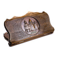 Handmade Wooden Backgammon Set with Etchmiadzin Cathedral and Ararat Outline, 50 cm (Model 11826)