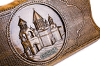 Handmade Wooden Backgammon Set with Etchmiadzin Cathedral and Ararat Outline, 50 cm - photo 2