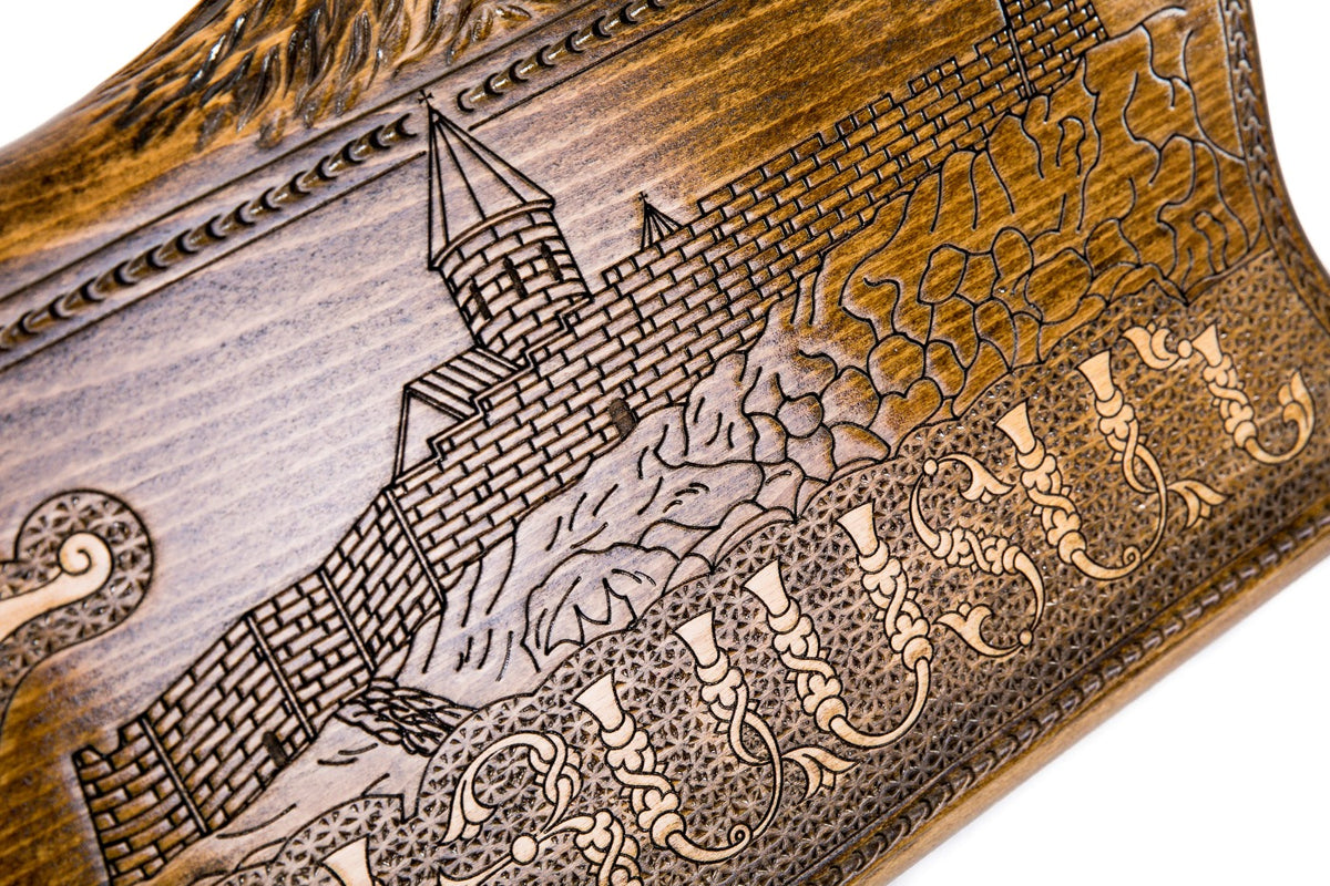 Handmade Wooden Backgammon Set with Hayastan and Ararat Outline, 50 cm - photo 2