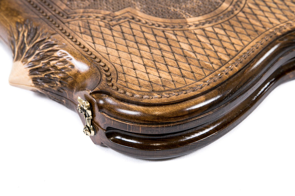 Handmade Wooden Backgammon Set with Armenian Coat of Arms and Ararat Outline, 60 cm - photo 7