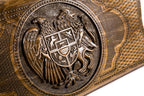 Handmade Wooden Backgammon Set with Armenian Coat of Arms and Ararat Outline, 60 cm - photo 2