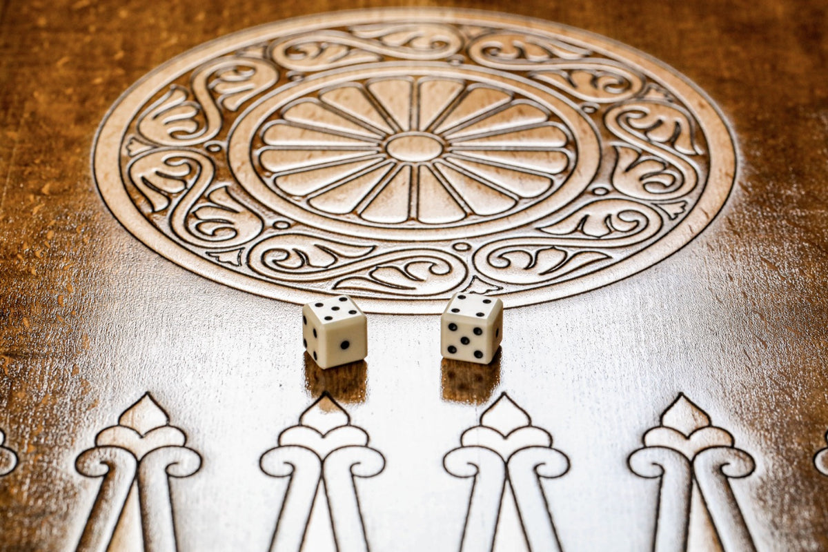 Handmade Wooden Backgammon Set with Etchmiadzin Cathedral and Ararat Outline, 50 cm - photo 9
