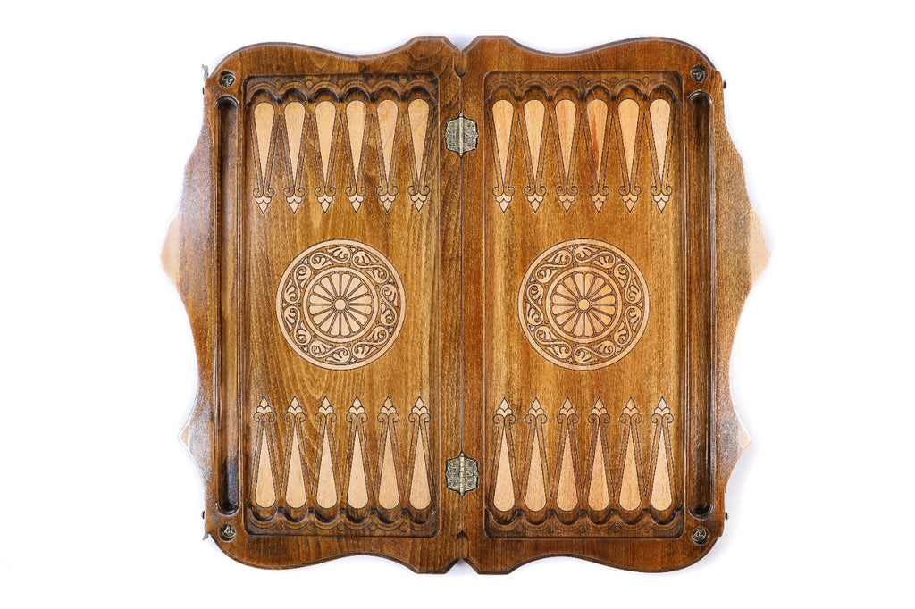 Handmade Wooden Backgammon Set with Khor Virap Monastery and Ararat Outline, 60 cm - photo 10
