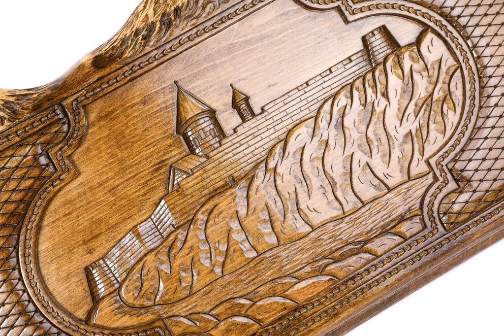 Handmade Wooden Backgammon Set with Khor Virap Monastery and Ararat Outline, 60 cm - photo 2