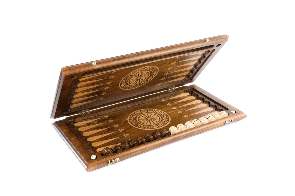 Handmade Wooden Two-Sided Backgammon Set with Artsakh Monument and Gandzasar, 60 cm - photo 6