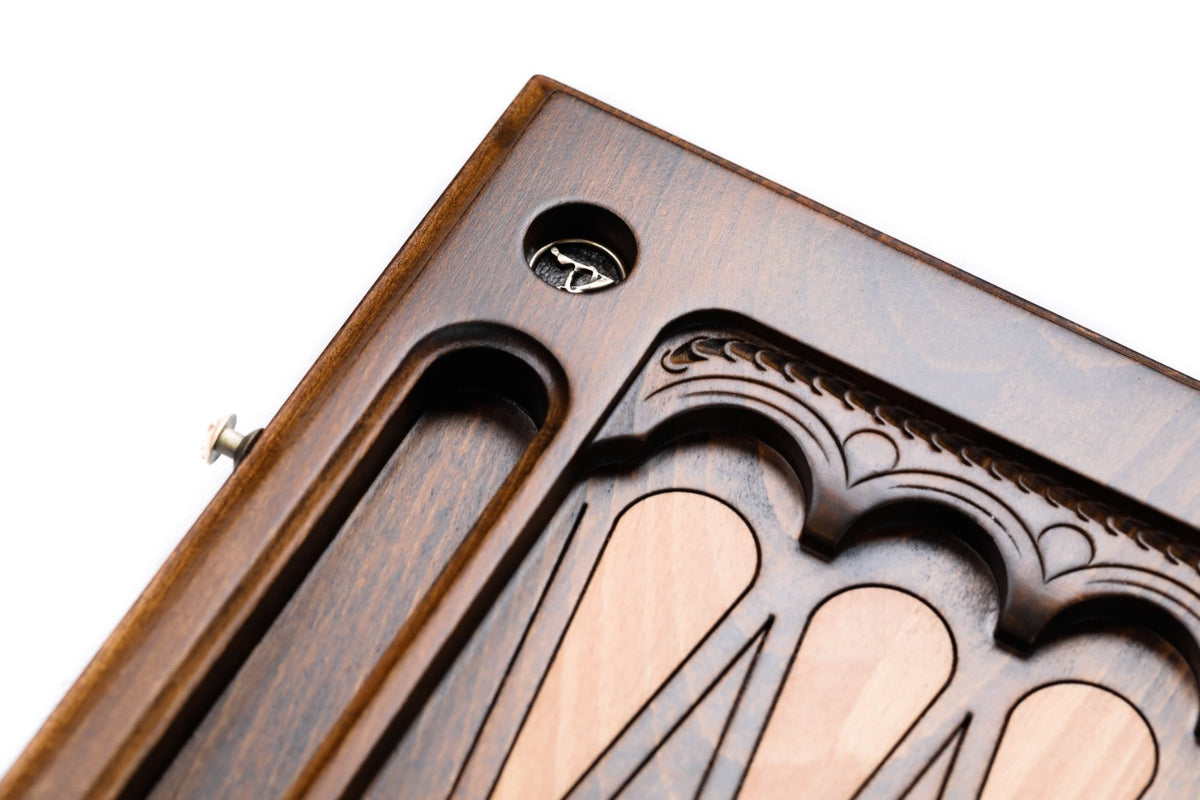 Handmade Wooden Two-Sided Backgammon Set with Artsakh Monument and Gandzasar, 60 cm - photo 11