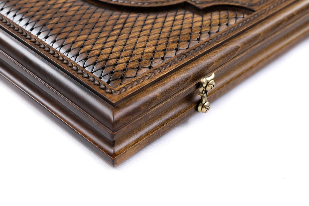 Handmade Wooden Two-Sided Backgammon Set with Artsakh Monument and Gandzasar, 60 cm - photo 12