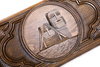 Handmade Wooden Two-Sided Backgammon Set with Artsakh Monument and Gandzasar, 60 cm - photo 2