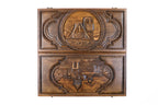 Handmade Wooden Two-Sided Backgammon Set with Artsakh Monument and Gandzasar, 60 cm - photo 4