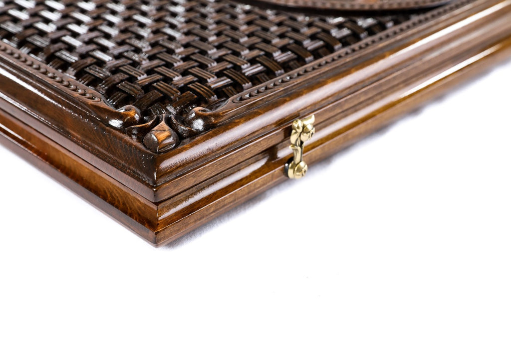 Handmade Wooden Backgammon Set with Mount Ararat and Ornamental Braid Pattern, 60 cm - photo 9
