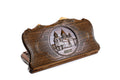 Handmade Wooden Backgammon Set with Etchmiadzin Cathedral and Ararat Outline, 60 cm