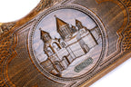 Handmade Wooden Backgammon Set with Etchmiadzin Cathedral and Ararat Outline, 60 cm - photo 2