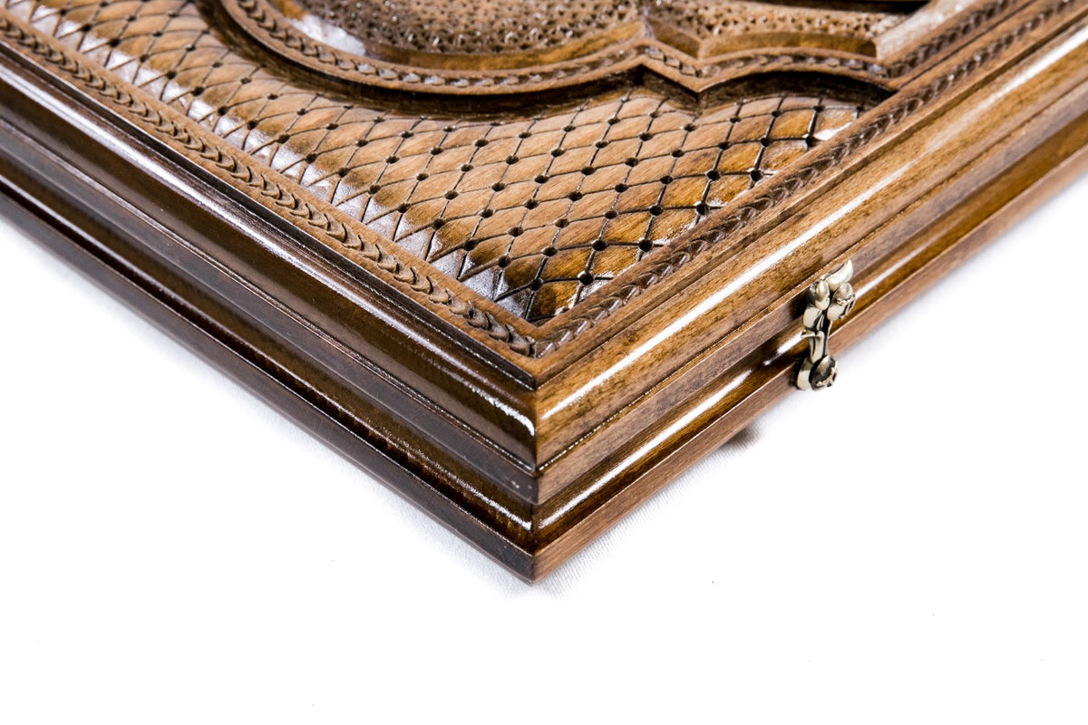 Handmade Wooden Backgammon Set with Garni Temple, 60 cm - photo 7