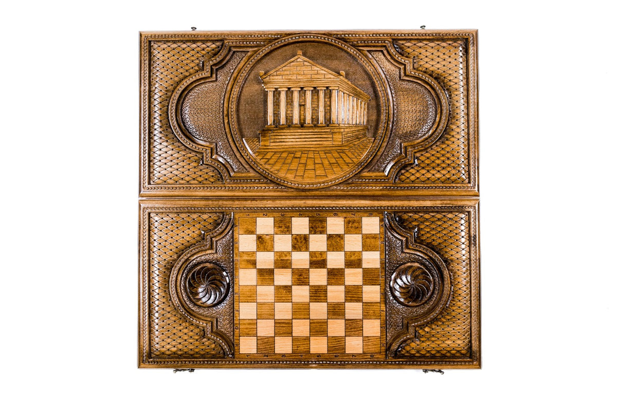 Backgammon-Set mit Tempel von Garni, 60 cm – Foto 4