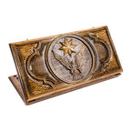 Handmade Wooden Backgammon Set with Eagle and Octagram, 60 cm