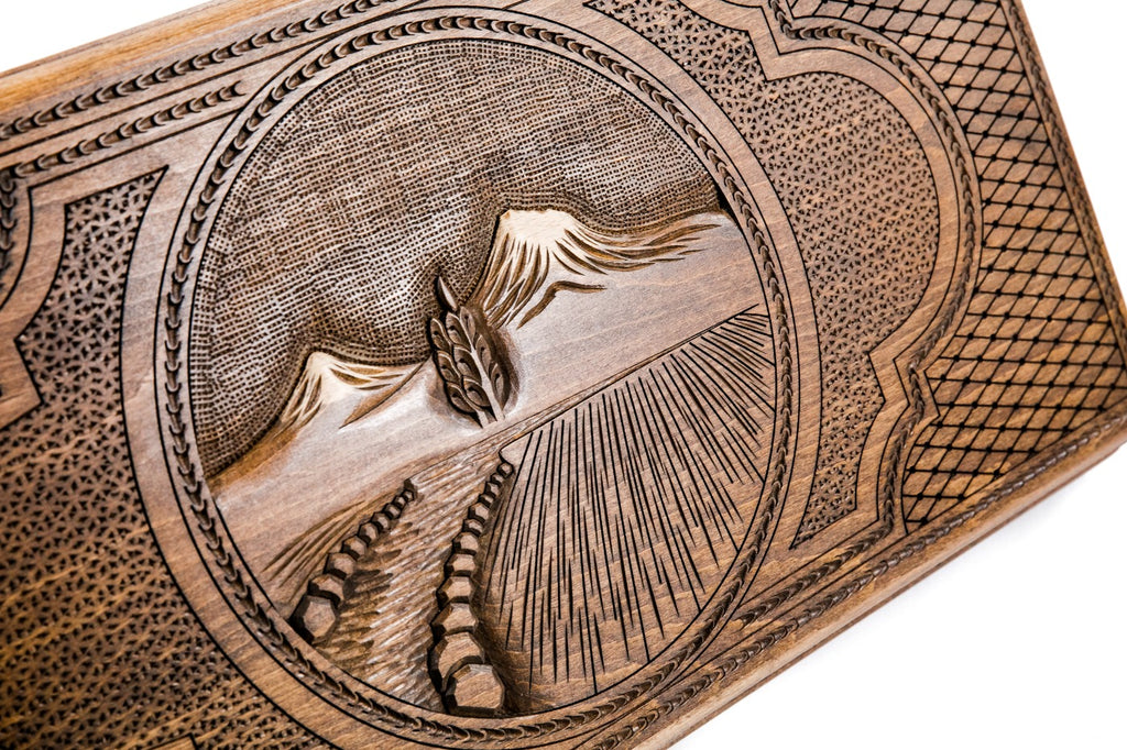 Handmade Wooden Backgammon Set with Mount Ararat, 60 cm - photo 2