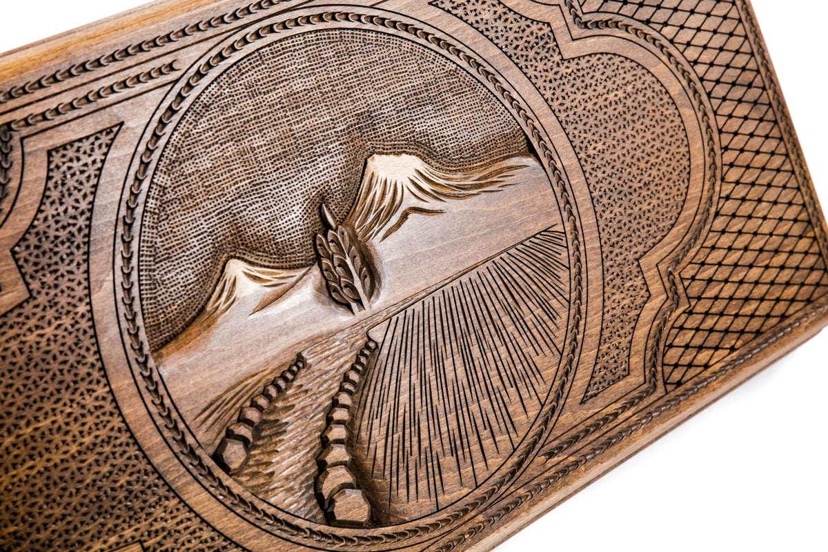 Handmade Wooden Backgammon Set with Mount Ararat, 60 cm - photo 2