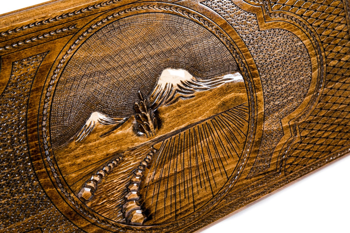 Handmade Wooden Backgammon Set with Mount Ararat, 60 cm - photo 2