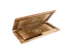 Handmade Walnut Backgammon Set with Etchmiadzin Cathedral and Hornbeam Inlay, 60 cm - photo 5