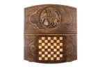 Handmade Wooden Backgammon Set with Armenian Coat of Arms, 60 cm - photo 4
