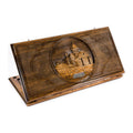 Backgammon Set with Geghard Monastery, 60 cm – handmade wooden nardi board by Hrachya Ohanyan