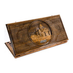 Backgammon Set with Geghard Monastery, 60 cm – handmade wooden nardi board by Hrachya Ohanyan