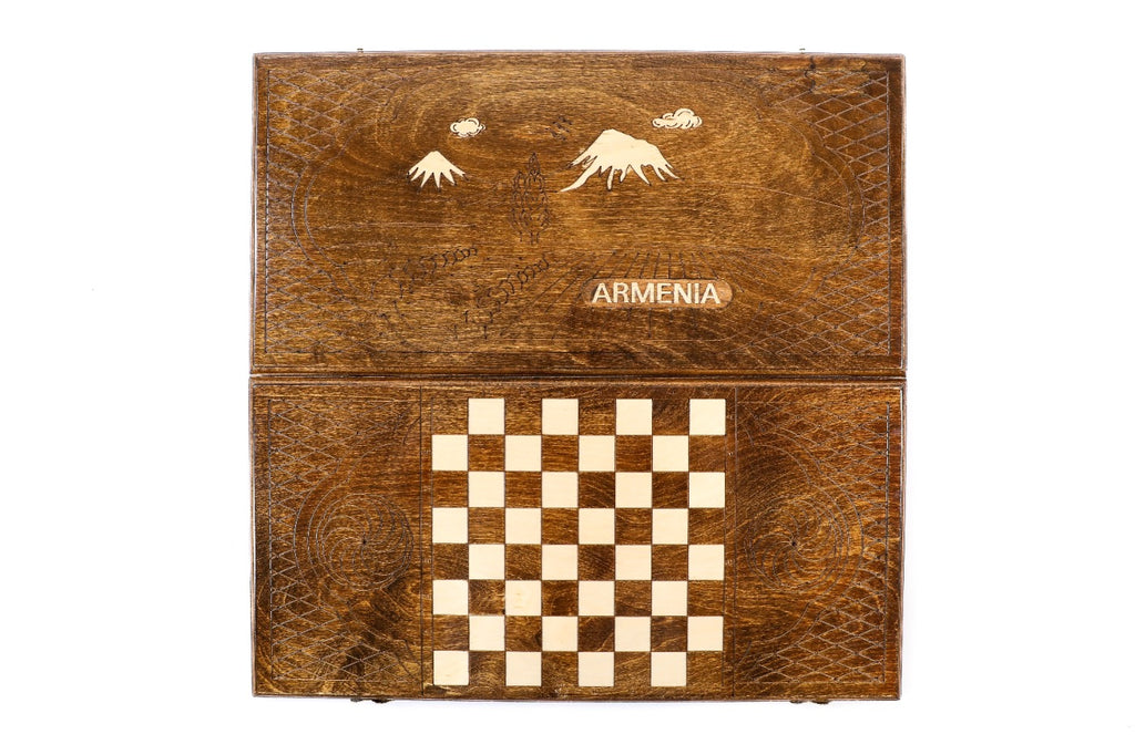 Handmade Wooden Backgammon Set with Mount Ararat, 60 cm - photo 6