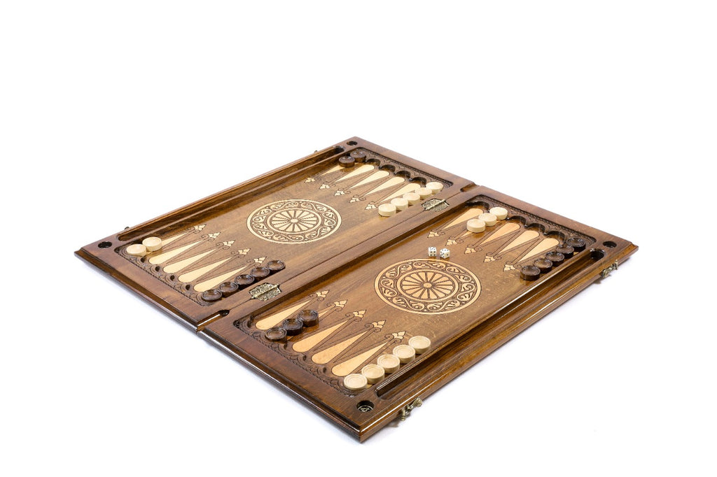 Handmade Wooden Backgammon Set with Church of St. Gayane, 60 cm - photo 3